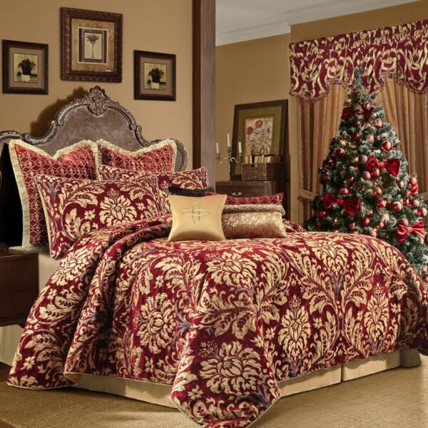 9 pcs Luxury King Comforter Set